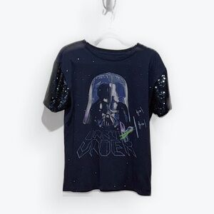 Darth Vader Graphic T-Shirt with Sequins